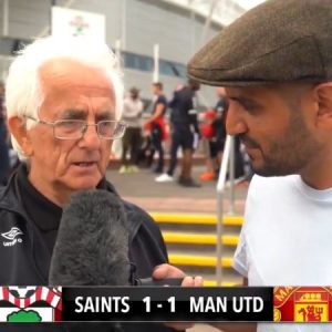 Manchester United fan shed tears after watching his side dropping points against Southampton