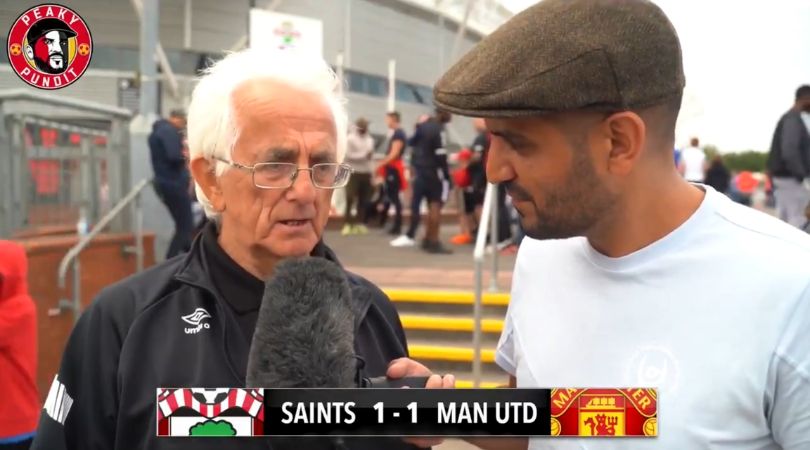 Manchester United fan shed tears after watching his side dropping points against Southampton