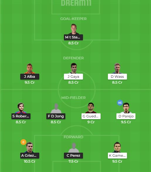 BAR Vs VAL Dream 11 Team Prediction