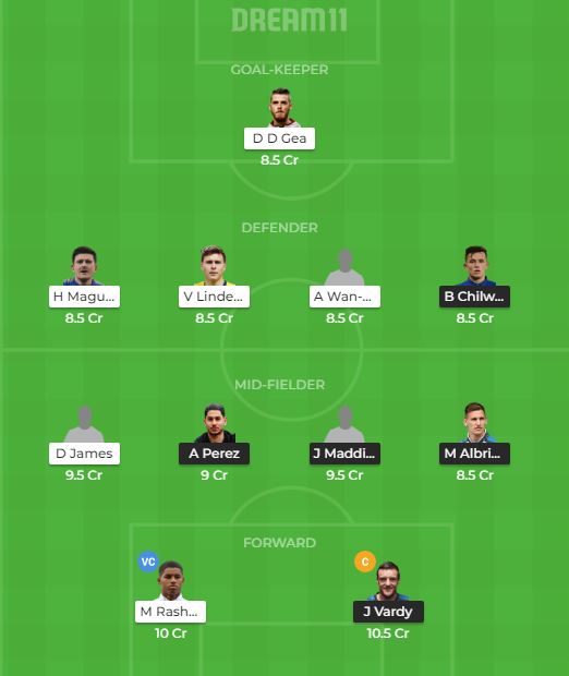LEI Vs MUN Dream11 Team Prediction