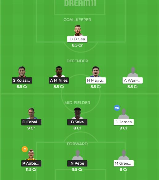 ARS Vs MUN Dream 11 Team Prediction