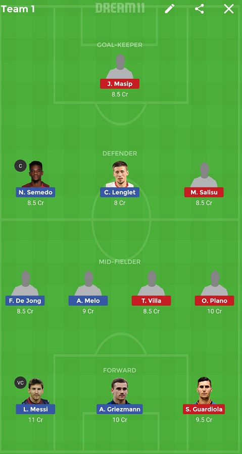 BAR vs VLD Dream11