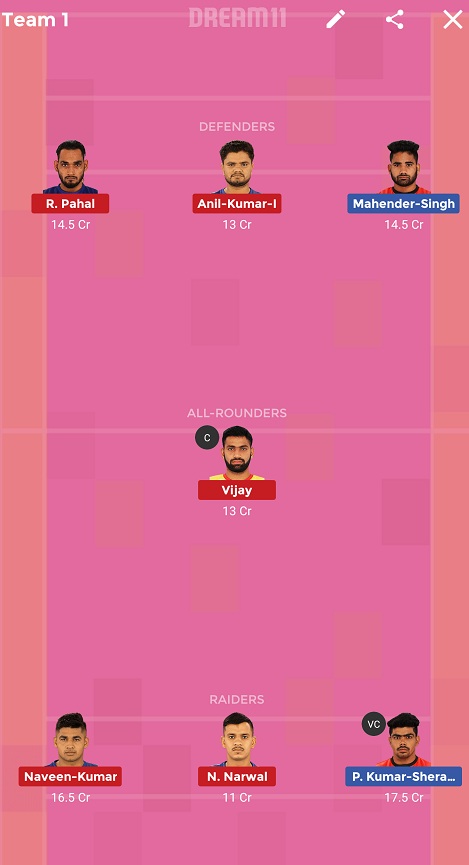 BLR vs DEL Dream11