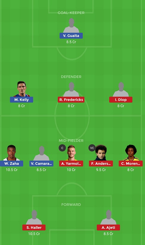 CRY vs WHU Dream11