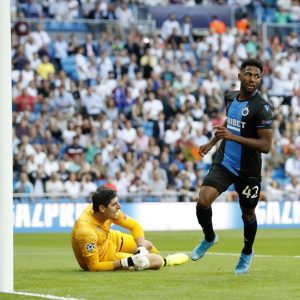 Emmanuel Dennis goal Vs Real Madrid: Watch Thibaut Courtois make a blunder against Brugge