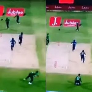 WATCH: Mohammad Hasnain's wayward throw gives an extra run to Danushka Gunathilaka