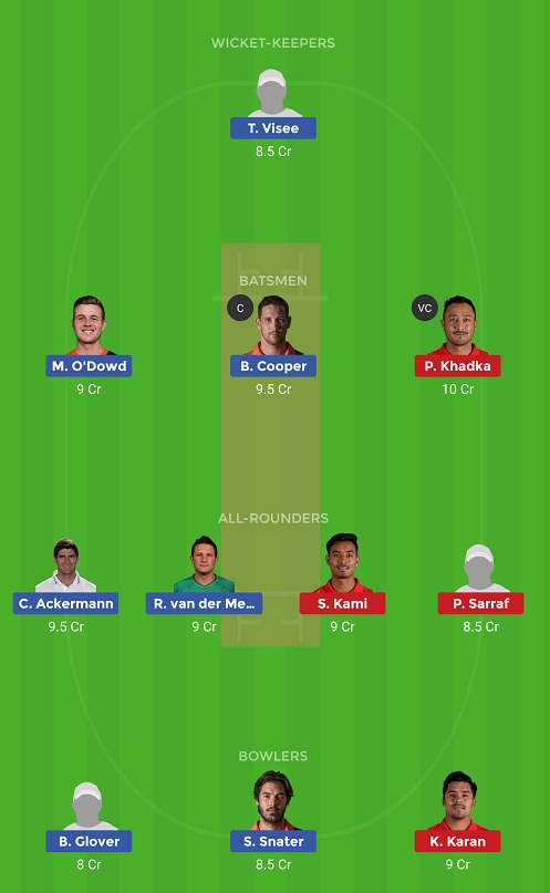 NED vs NEP Dream11