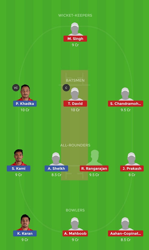 NEP vs SIN Dream11