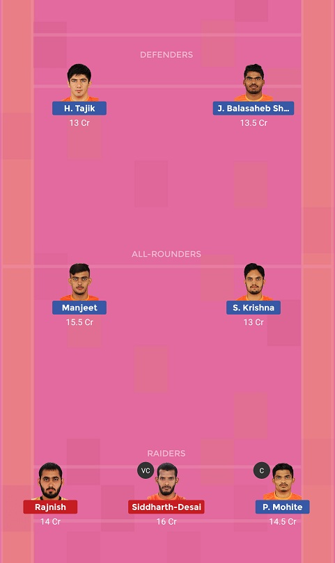 PUN vs HYD Dream11