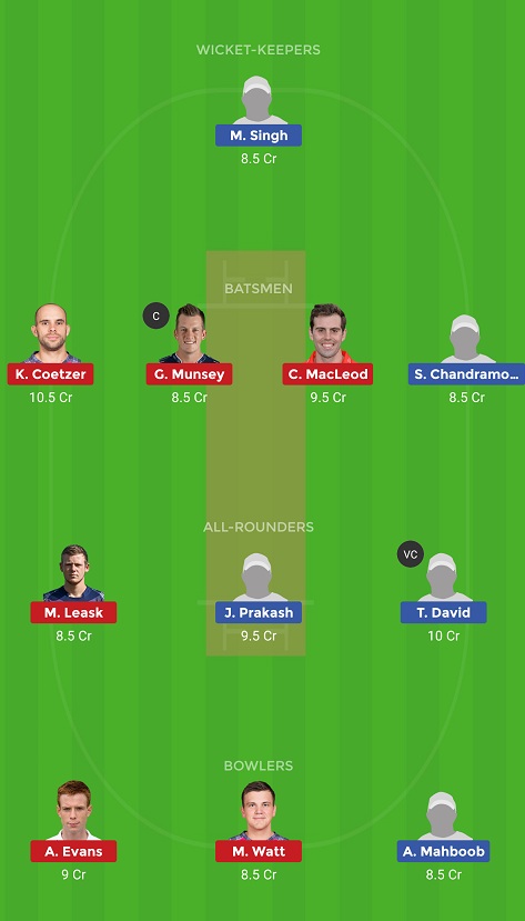SIN vs SCO Dream11