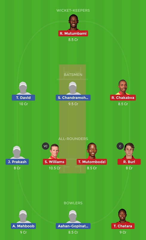 SIN vs ZIM Dream11