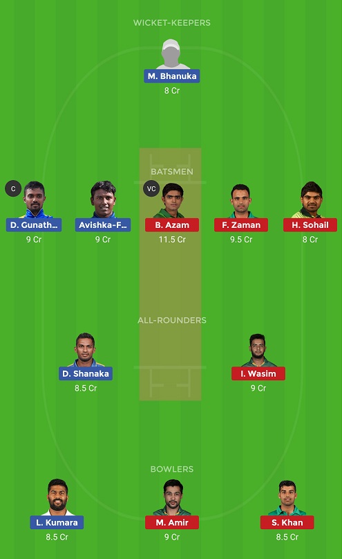 SL vs PAK Dream11