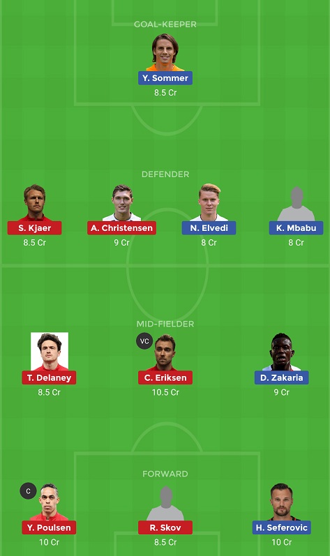 SUI vs DEN Dream11
