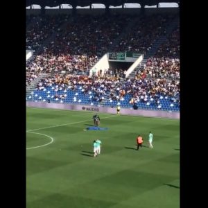 WATCH : Man Lands On The Pitch In A Parachute During Inter Milan’s Encounter in Serie A
