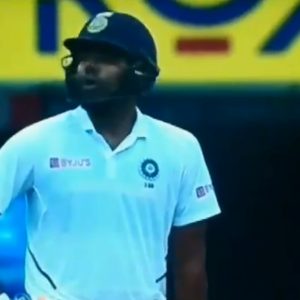 WATCH: Rohit Sharma screams "Not Now" in disappointment after rain pours down with him on 95*