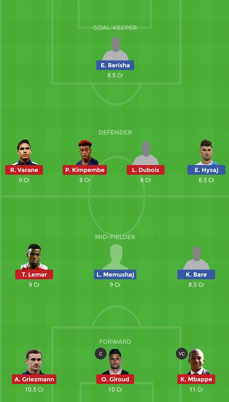 ALB Vs FRA Dream11