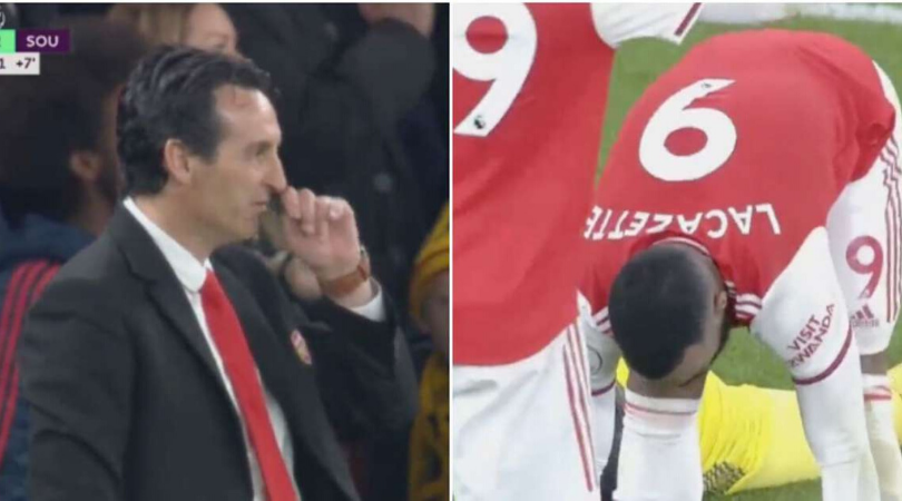 Alexandre Lacazette peculiarly reacts to scoring equaliser for Arsenal vs Southampton