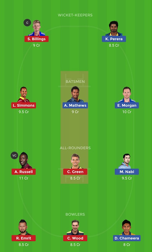 DEB Vs NOR Dream11