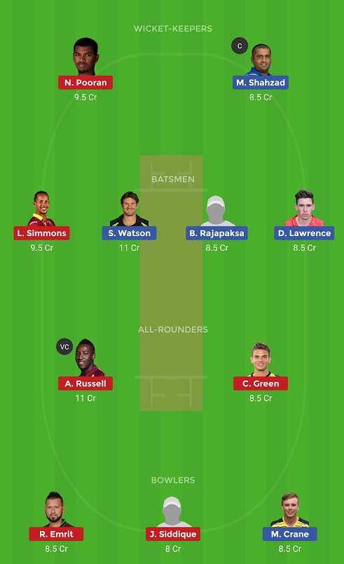 DEG vs NOR Dream11