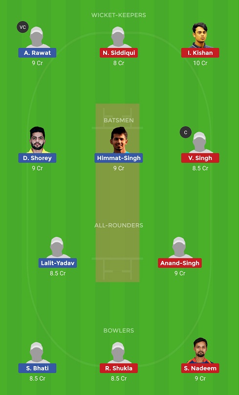 DEL vs JHA Dream11 