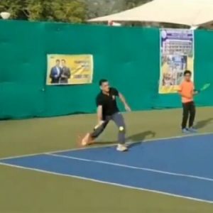 WATCH: MS Dhoni plays tennis tournament in Ranchi