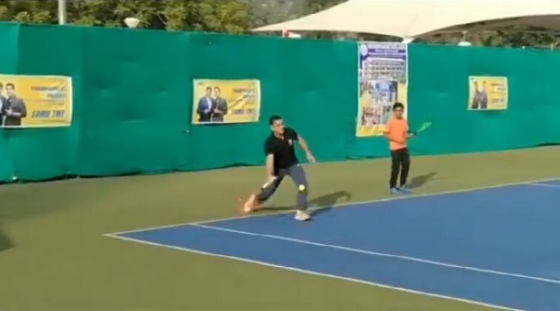 WATCH: MS Dhoni plays tennis tournament in Ranchi