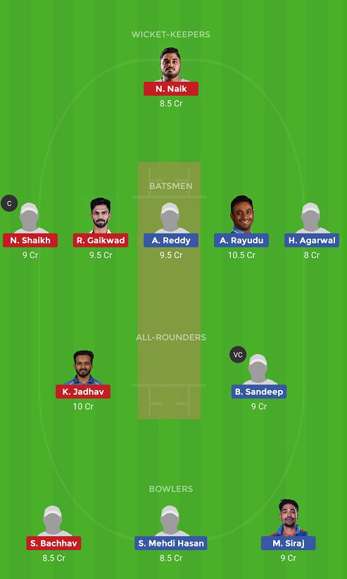 HYD Vs MAH Dream11