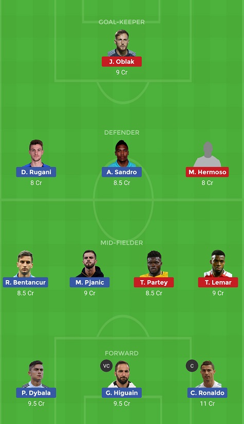JUV Vs ATL Dream11