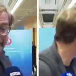 Jurgen Klopp’s reaction to seeing Pep Guardiola behind him at the UEFA conference leaves fans in stitches