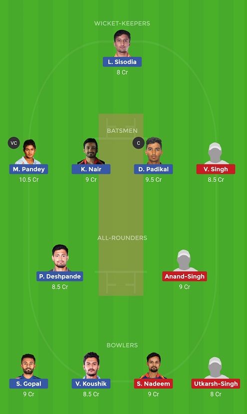 KAR Vs JHA Dream11