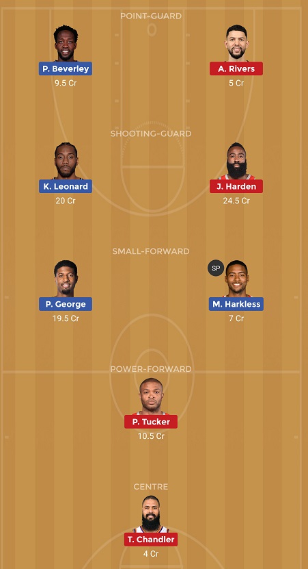 LAC Vs HOU Dream11