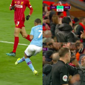 Pep Guardiola loses his rags on the sidelines after being denied yet another handball vs Liverpool