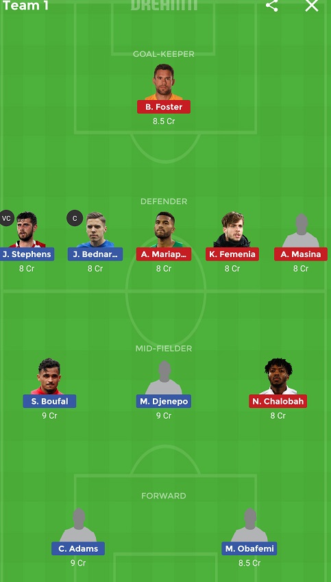 SOU Vs WAT Dream11
