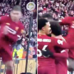 Sadio Mane celebrates Virgil Van Dijk goal with Robert Firmino celebration imitation