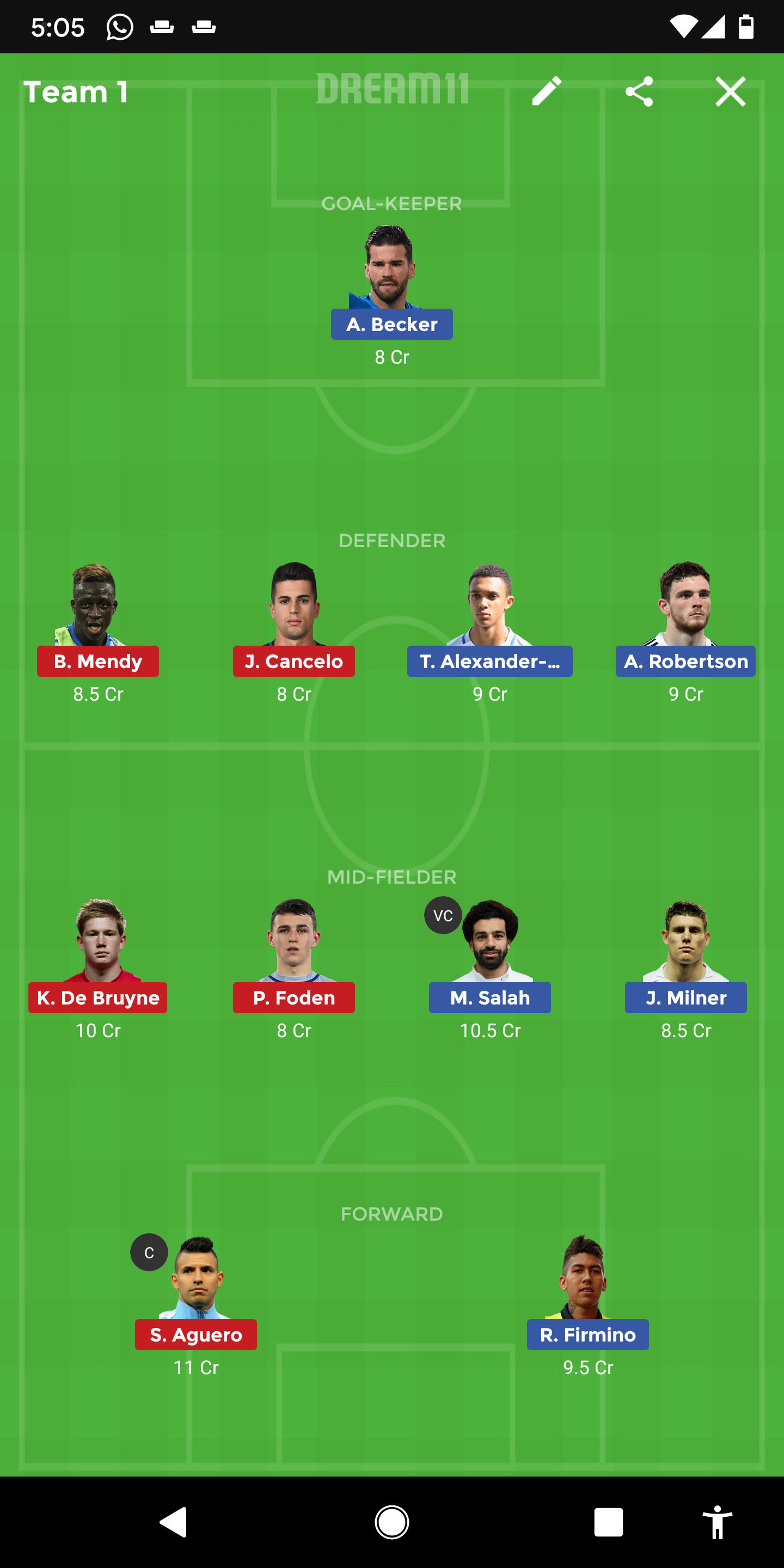 LIV vs MCI Dream11
