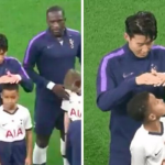 Son Heung-Min covers Mascot’s head from the rain in a sweet gesture