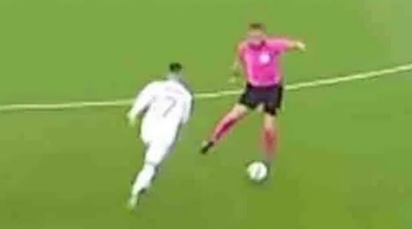 Eden Hazard brutally nutmegs referee Real Madrid's process to score goal