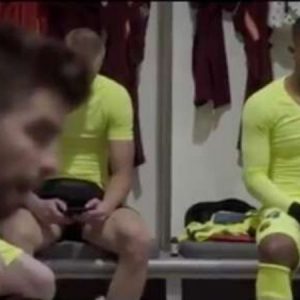 Footage from inside Barcelona's dressing room emerges after 4-0 defeat against Liverpool
