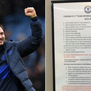 Chelsea's fine list under Frank Lampard shows disciplinary measures taken by him
