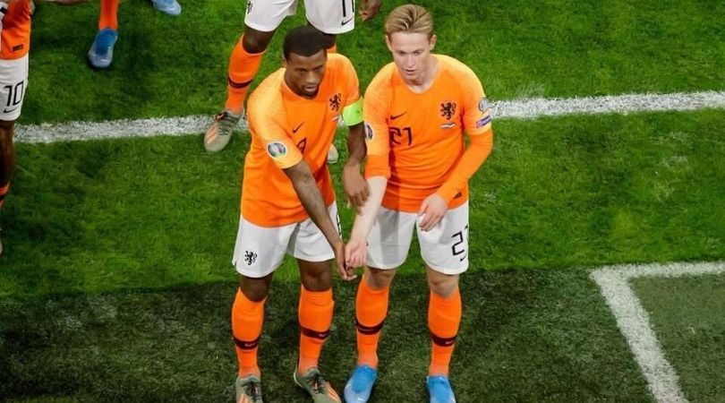 Gini Wijnaldum and Frenkie De Jong send powerful anti-racism message with goal celebration