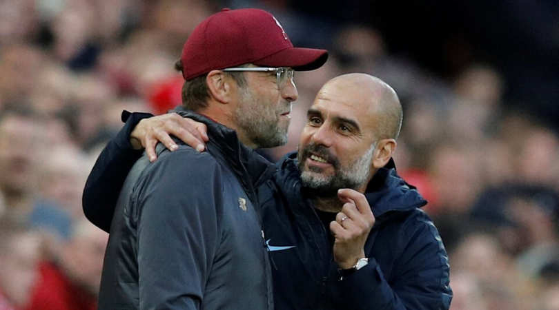 Watch Pep Guardiola offers to swap the Premier League title for Liverpool’s Champions league trophy