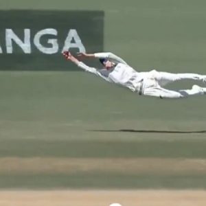 WATCH: Mitchell Santner grabs one-handed blinder to dismiss Ollie Pope in 1st Test vs England