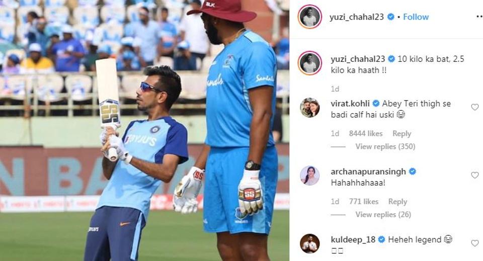 "Teri thigh se badi calf hai uski": Virat Kohli mocks Yuzvendra Chahal post his Instagram post with Kieron Pollard