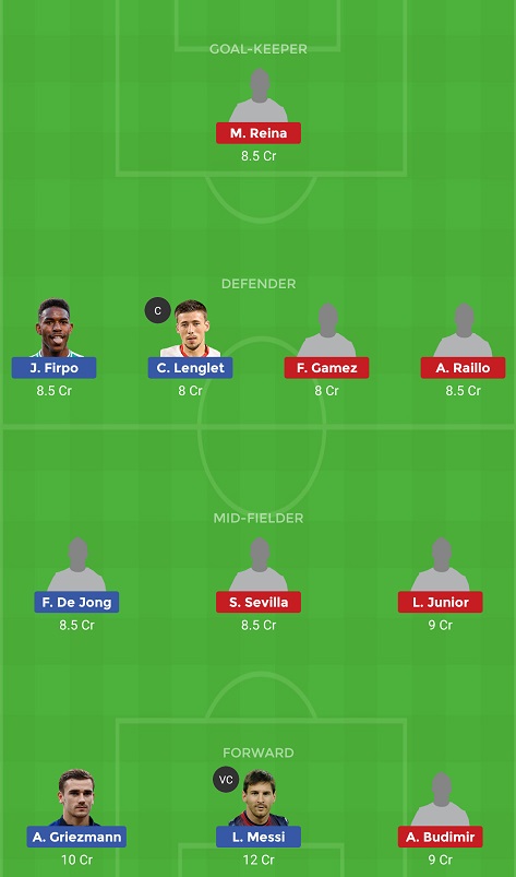 BAR Vs MRC Dream11
