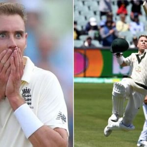 Stuart Broad smiles over cropped photo of him needed to dismiss David Warner