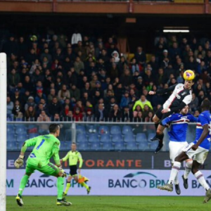 Cristiano Ronaldo puts Juventus in the lead with a devastating leaping header vs Sampdoria
