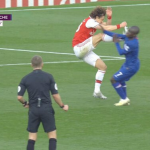 David Luiz got away with a vicious challenge on N’Golo Kante during Arsenal vs Chelsea