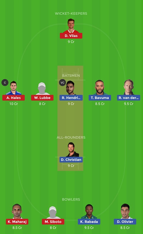 JOZ Vs DUR Dream11