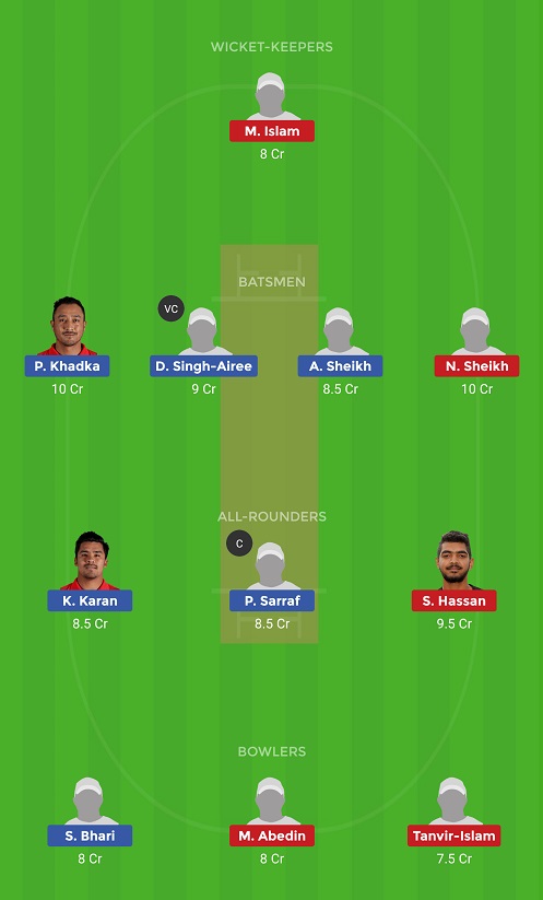 NEP Vs BD-U23 Dream11