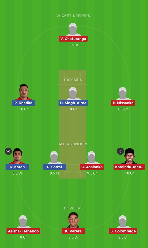 NEP Vs SL-U23 Dream11